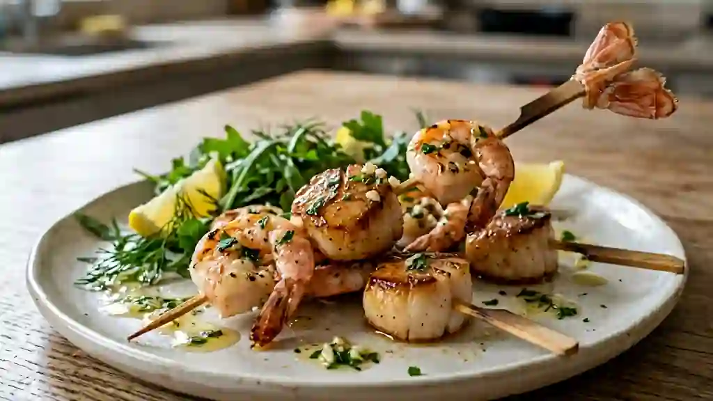Langoustines et Saint-Jacques Grillées au Citron - Photo de présentation