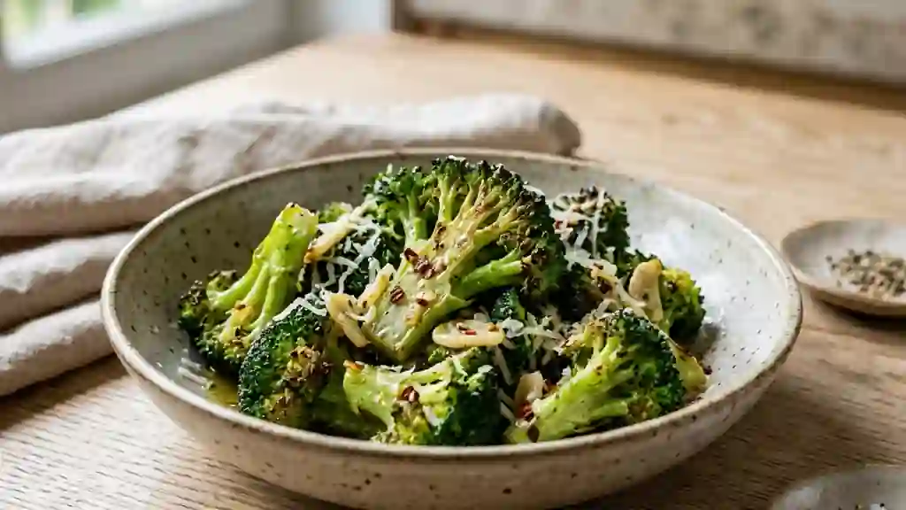 Brocolis à l'italienne, ail et piment croquant - Photo de présentation