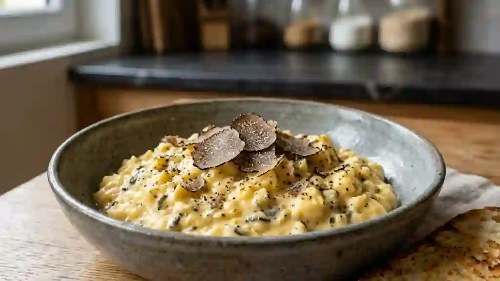 Brouillade à la truffe noire crémeuse et fondante - Photo de présentation