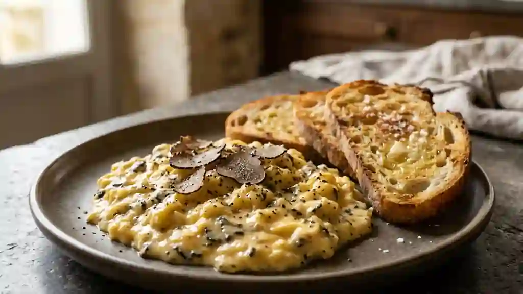 Brouillade à la truffe noire fondante - Photo de présentation