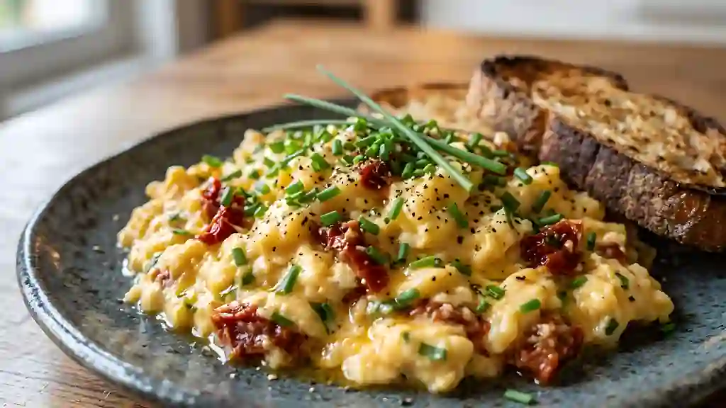 Brouillade tomate et ciboulette - Photo de présentation