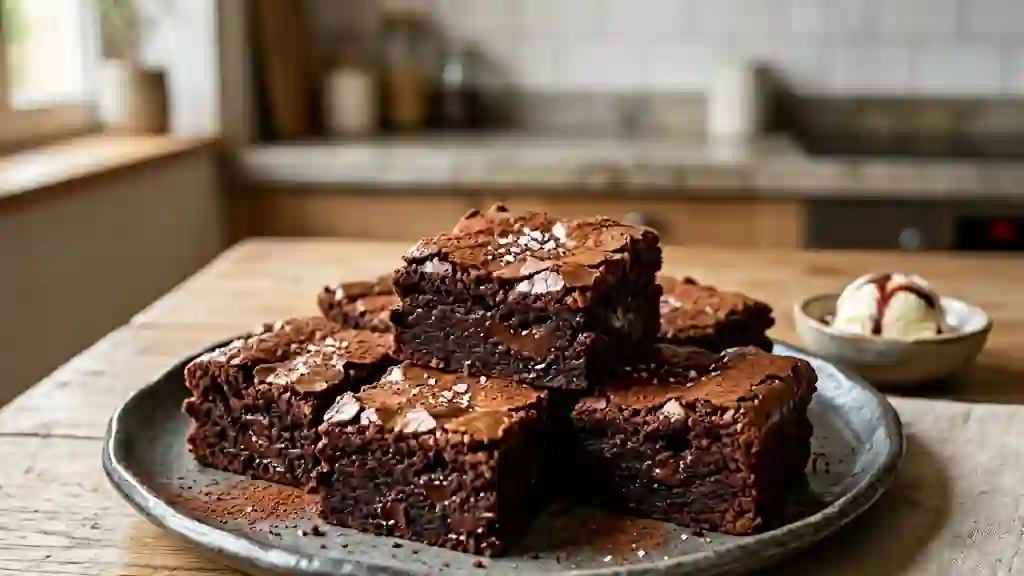 Brownie intense au chocolat noir fondant - Photo de présentation