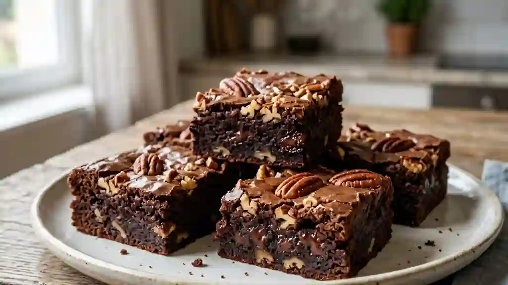 Brownie intense au chocolat et noix de pécan - Photo de présentation