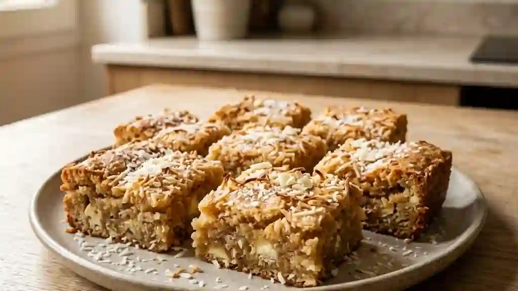 Carrés Fondants Coco et Chocolat Blanc - Photo de présentation