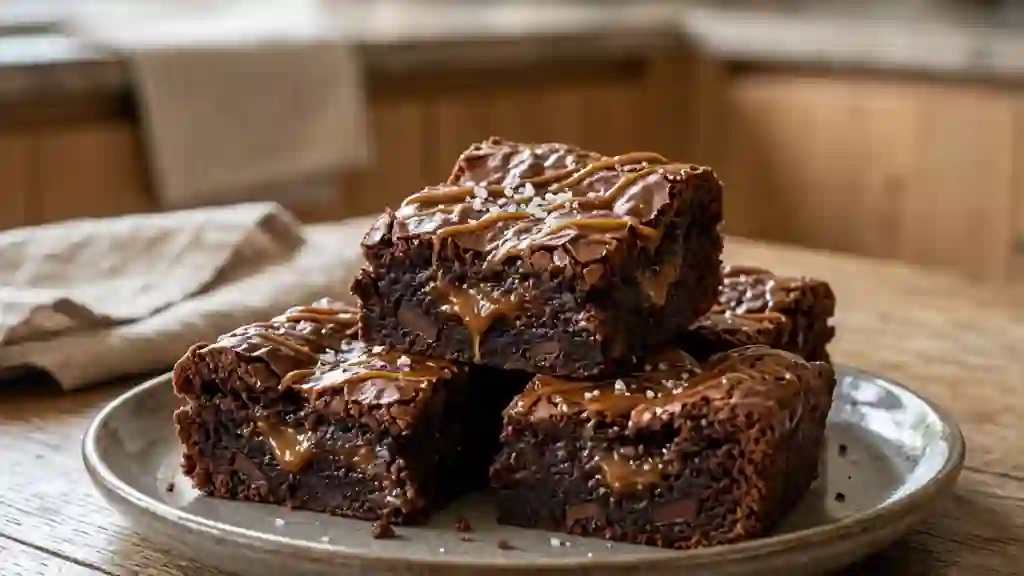 Brownie Fondant au Caramel Beurre Salé - Photo de présentation