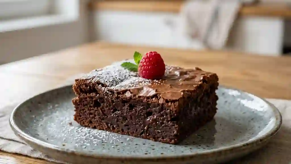 Brownies fondants et légers au chocolat - Photo de présentation