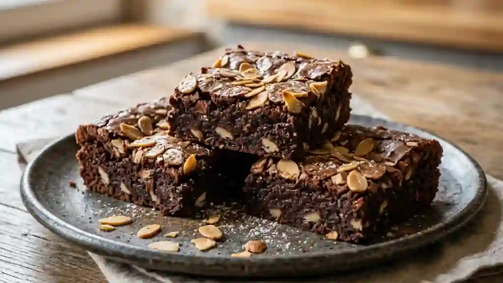 Brownie fondant chocolat, amandes et cannelle - Photo de présentation