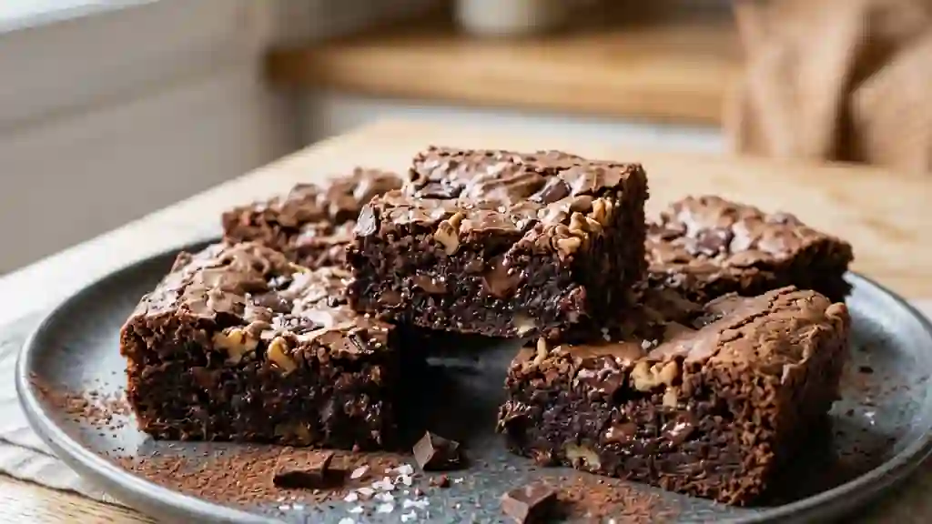 Brownies Fondants aux Éclats de Chocolat - Photo de présentation