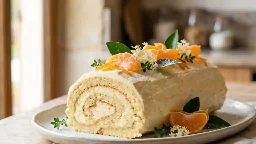 Bûche fondante au mascarpone et clémentine - Photo de présentation