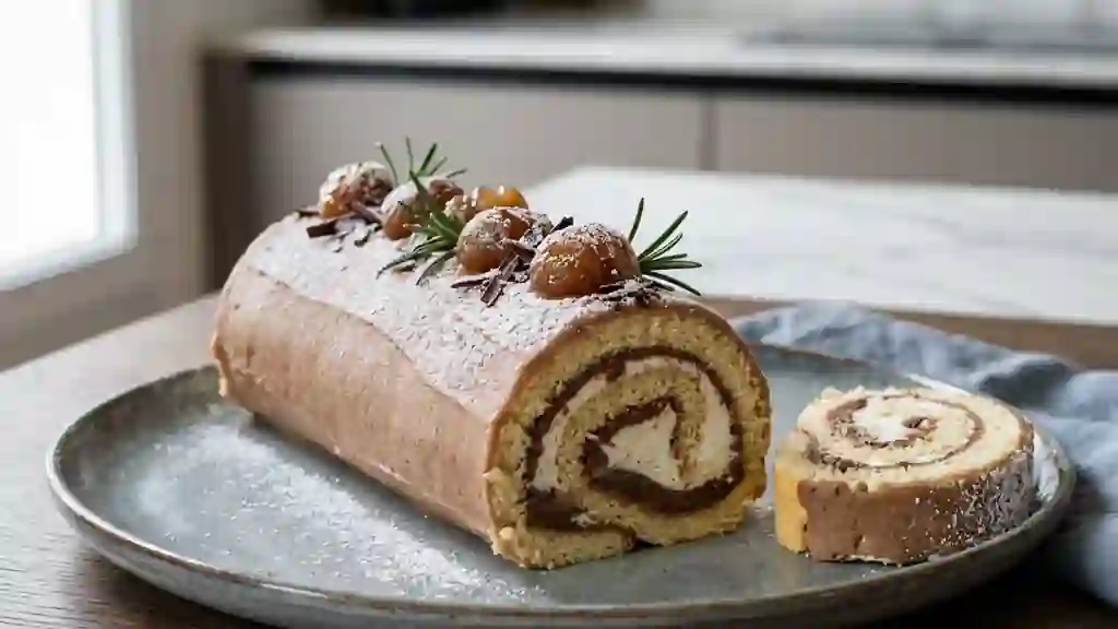 Bûche Fondante aux Marrons et Chantilly - Photo de présentation
