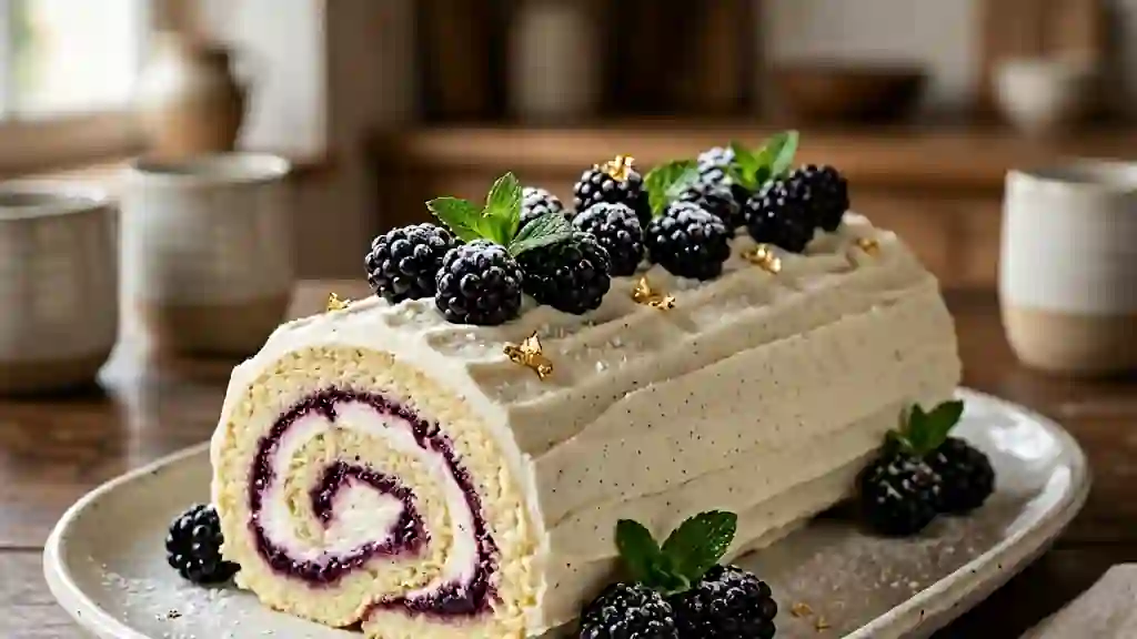 Bûche Moelleuse Mûre et Vanille Intense - Photo de présentation