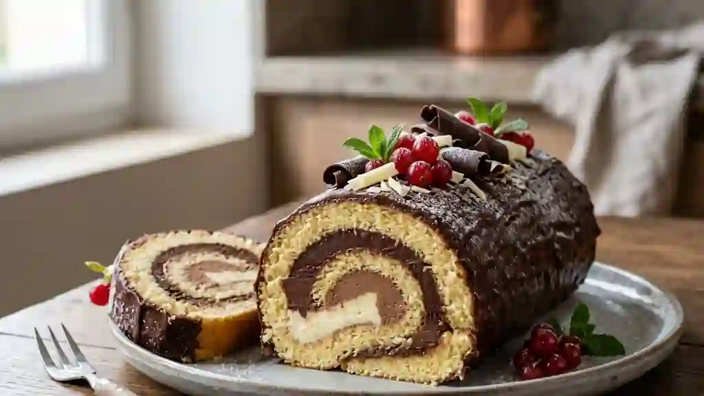 Bûche Fondante aux Trois Chocolats - Photo de présentation