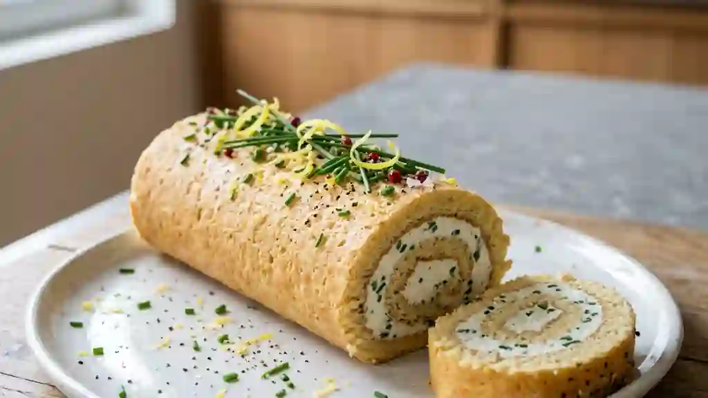 Bûche onctueuse au fromage frais et ciboulette - Photo de présentation