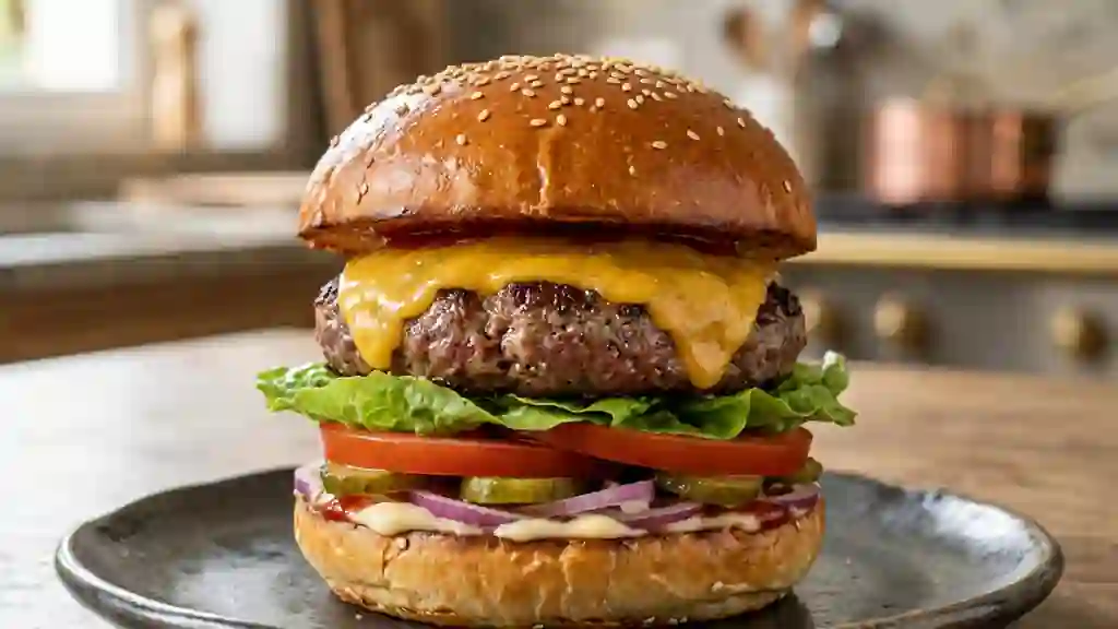 Burger Marraine au Cheddar Fondant - Photo de présentation