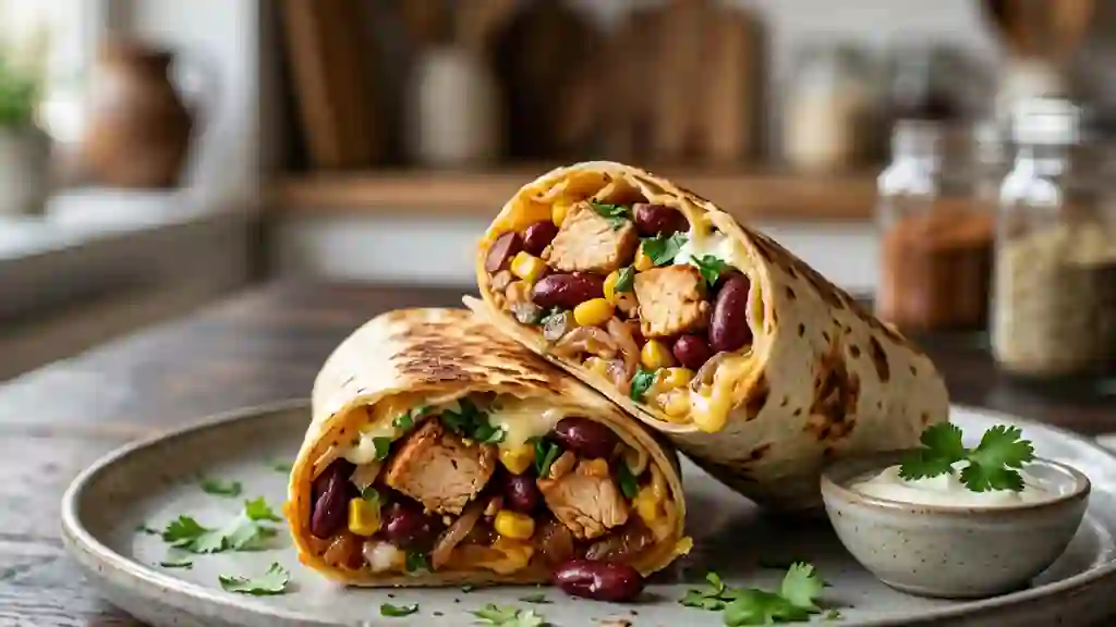 Burritos Fondants au Poulet et Épices Douces - Photo de présentation