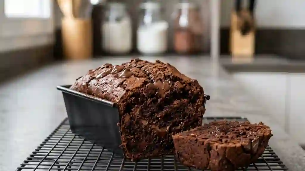 Cake intense au chocolat et pépites - Photo de présentation