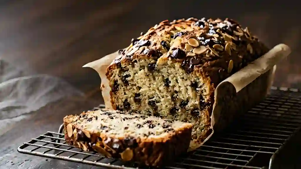 Cake amande et pépites chocolatées - Photo de présentation