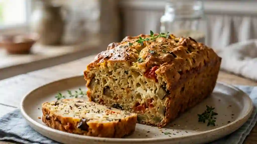 Cake fondant aubergine, tomate et feta - Photo de présentation