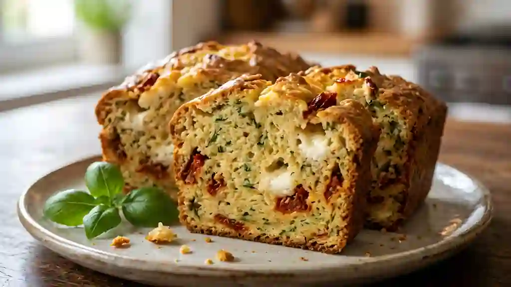 Cake Tomate Séchée, Chèvre et Basilic - Photo de présentation