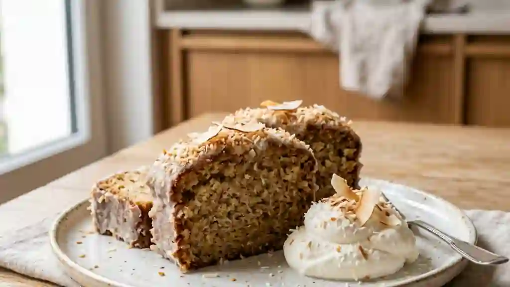 Cake Givré au Lait de Coco Fondant - Photo de présentation