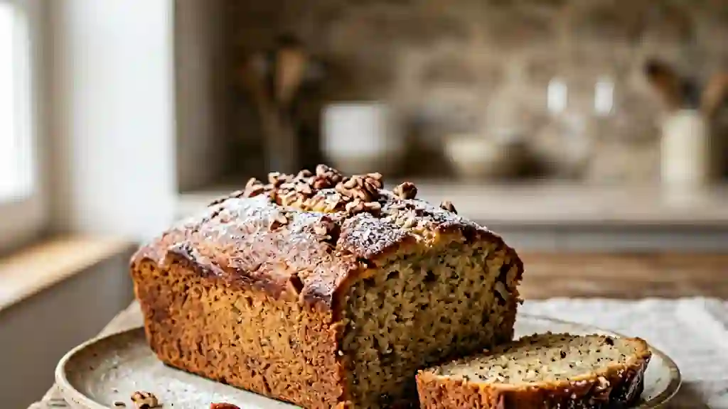 Cake moelleux à la banane et au bourbon - Photo de présentation