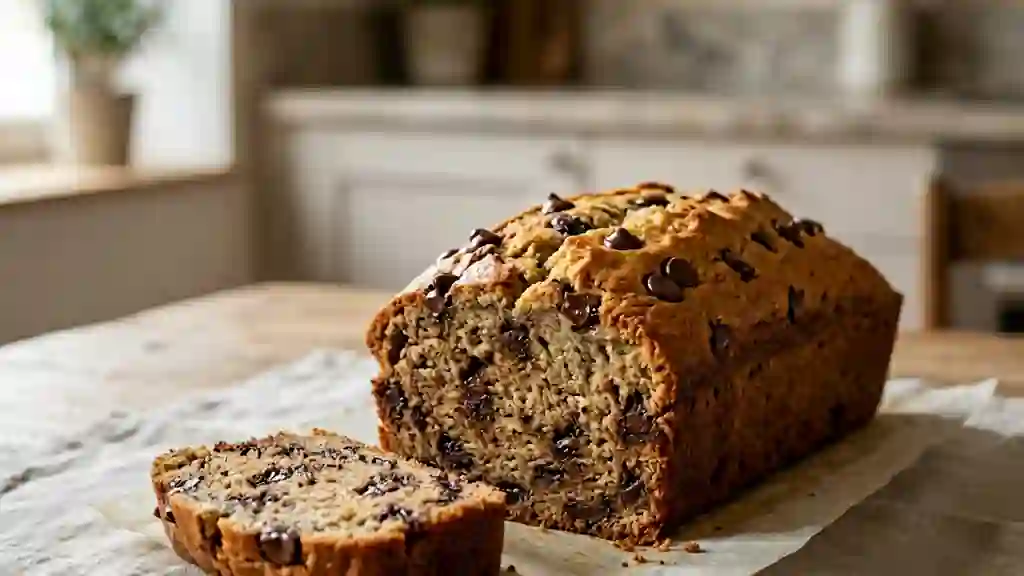 Cake Banane et Pépites de Chocolat Fondantes - Photo de présentation