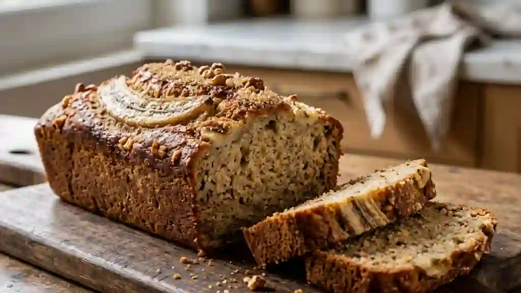 Banana Bread fondant au sucre roux - Photo de présentation