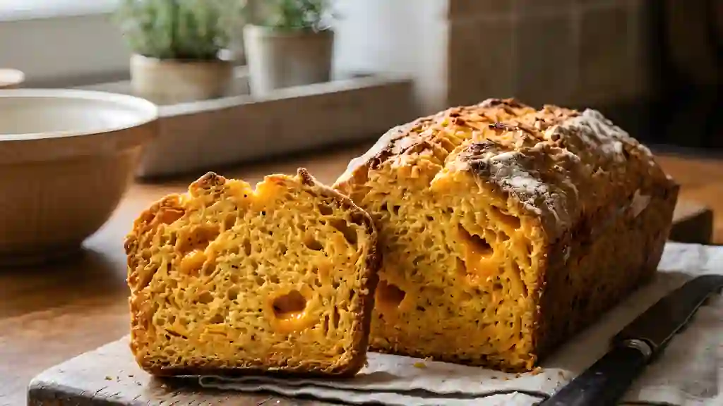 Cake moelleux à la mimolette fondante - Photo de présentation