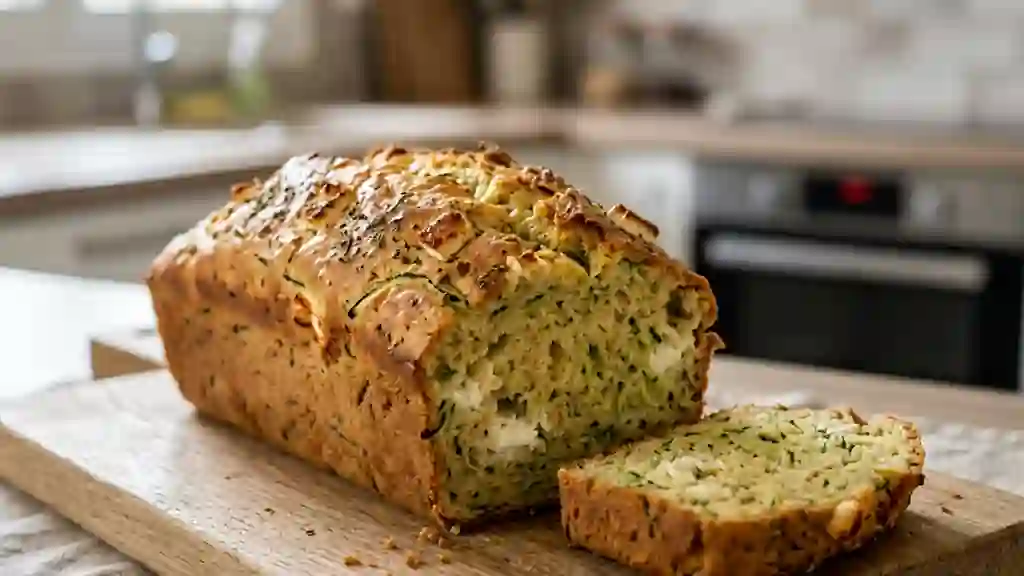 Cake moelleux chèvre et courgettes fondantes - Photo de présentation