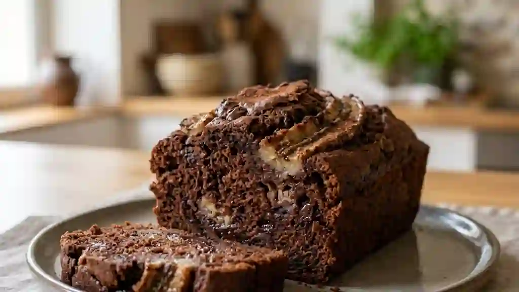 Cake ultra-fondant banane et cacao - Photo de présentation