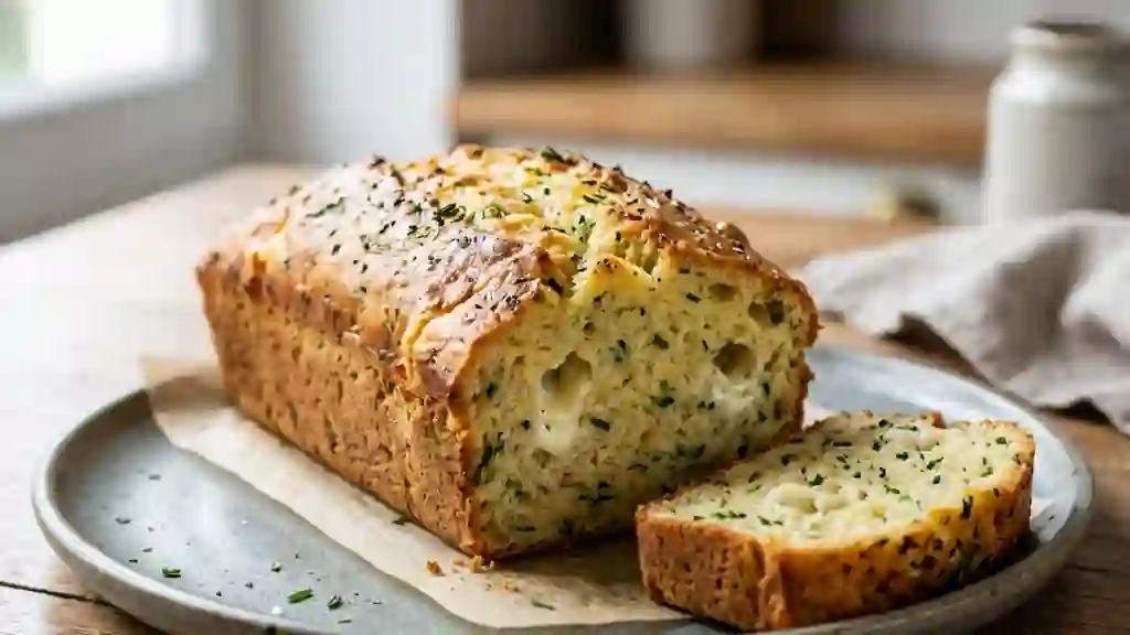 Cake Moelleux au Chèvre Frais et Herbes - Photo de présentation