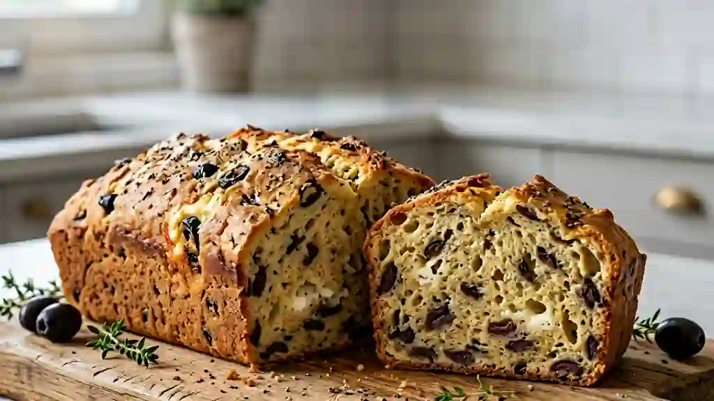 Cake Moelleux Chèvre et Olives Noires - Photo de présentation