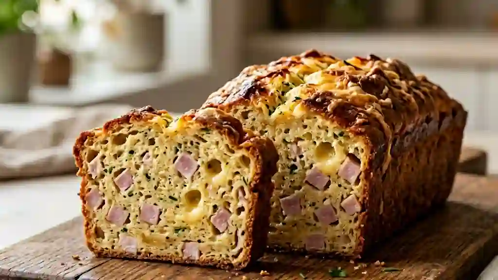 Cake moelleux jambon et fromage - Photo de présentation