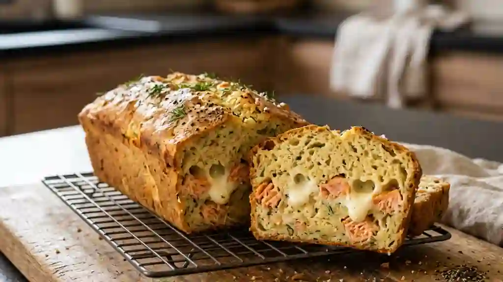 Cake Moelleux Saumon et Mozzarella Fondante - Photo de présentation