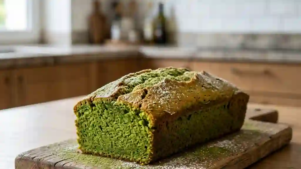 Cake moelleux au thé Matcha - Photo de présentation
