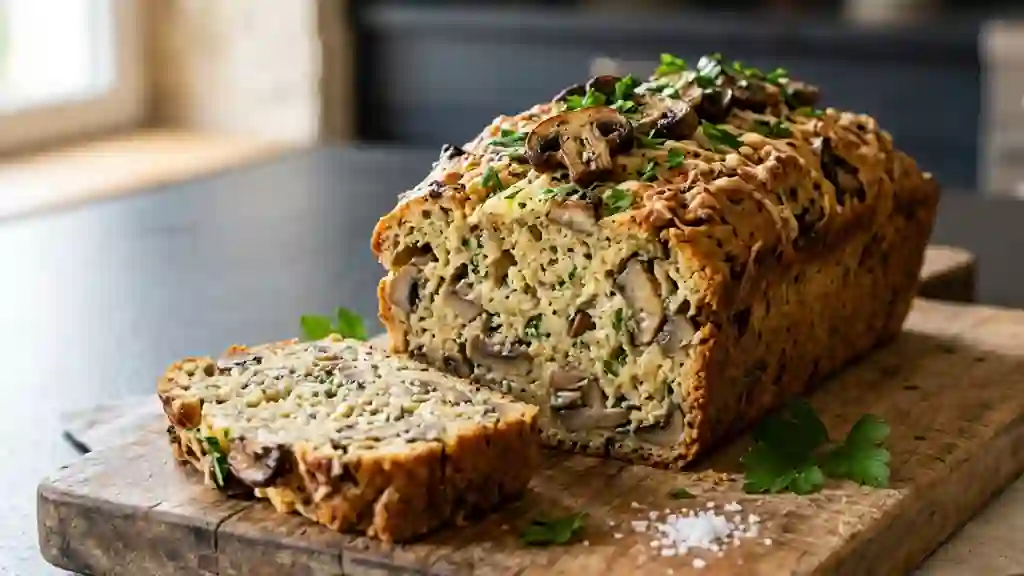 Cake Moelleux aux Champignons et Persillade - Photo de présentation