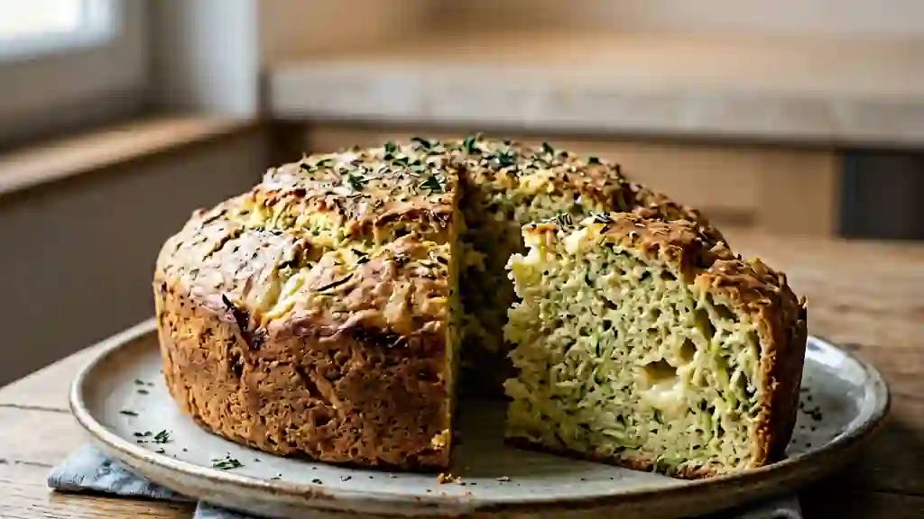 Cake fondant courgette et fromage frais - Photo de présentation