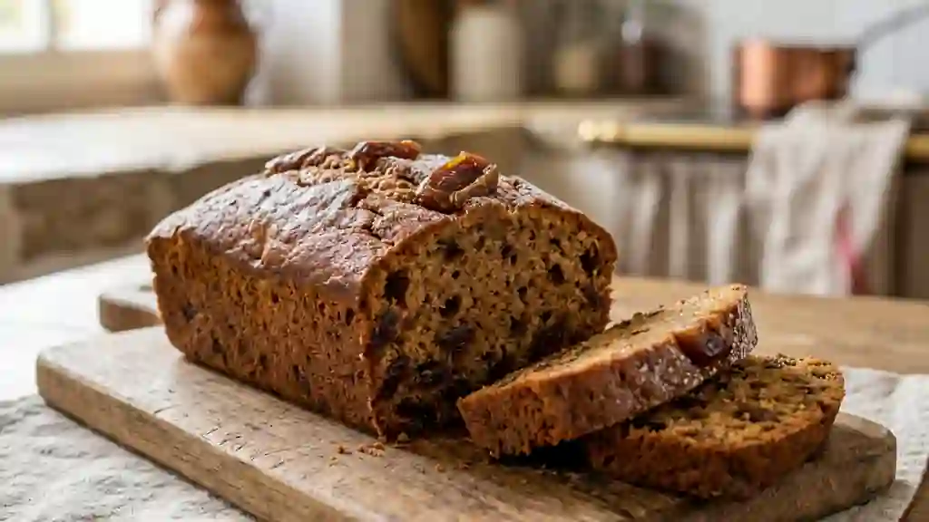 Cake fondant aux dattes et sucre roux - Photo de présentation