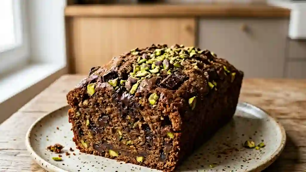 Cake intense chocolat, épices et pistaches - Photo de présentation