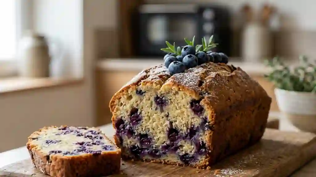 Cake Moelleux aux Myrtilles Fraîches - Photo de présentation