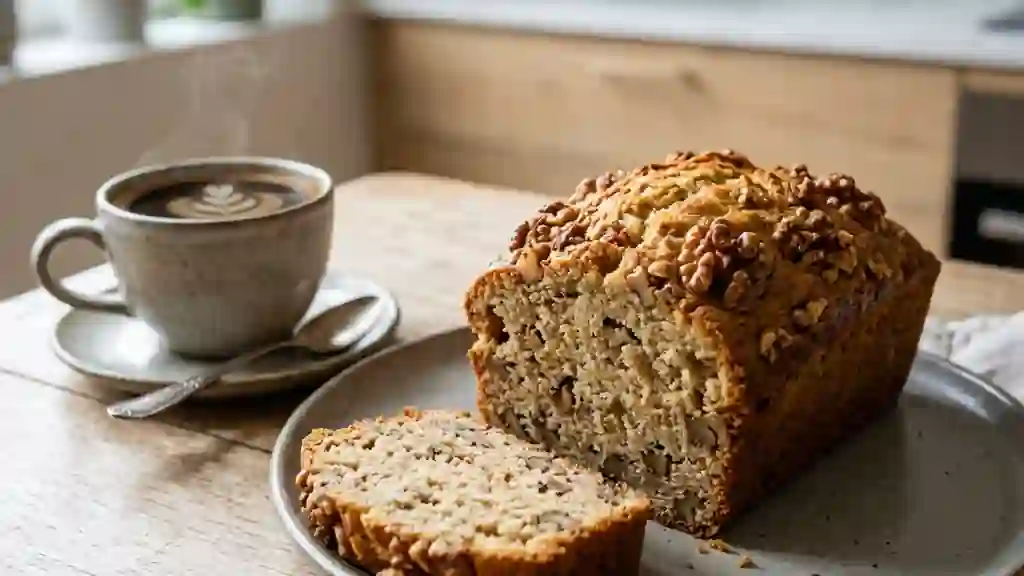 Cake aux noix croquant et vanillé - Photo de présentation