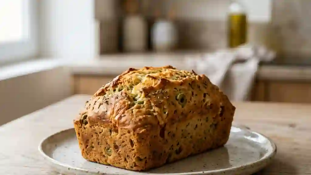 Cake aux olives moelleux et emmental fondu - Photo de présentation
