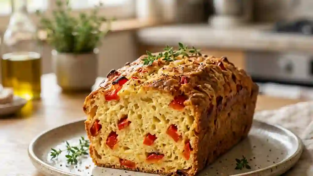 Cake Moelleux aux Poivrons Grillés - Photo de présentation