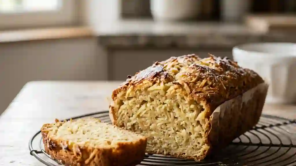 Cake fondant aux pommes râpées et vanille - Photo de présentation