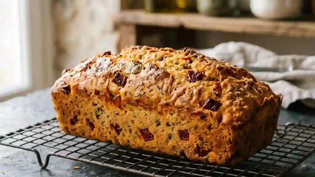 Cake moelleux aux tomates séchées et herbes - Photo de présentation