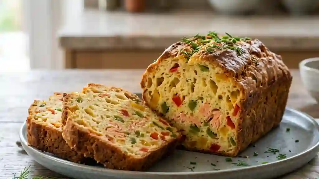 Cake Moelleux aux Trois Poivrons et Saumon - Photo de présentation