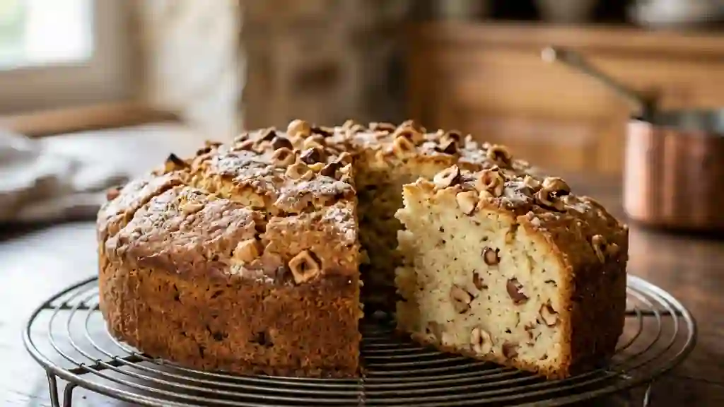 Cake moelleux brousse et noisettes croquantes - Photo de présentation