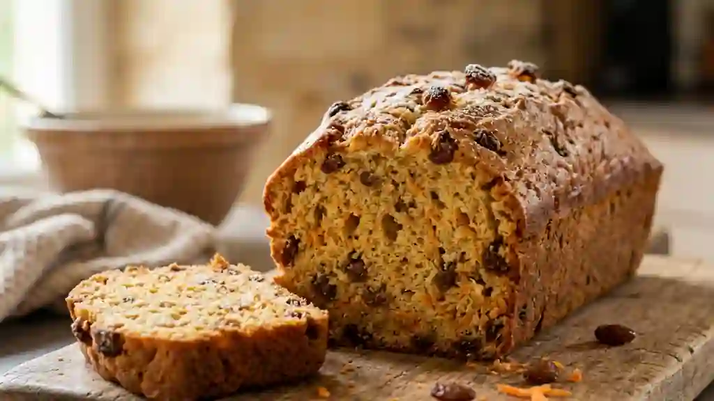 Cake moelleux carotte et raisins fondants - Photo de présentation