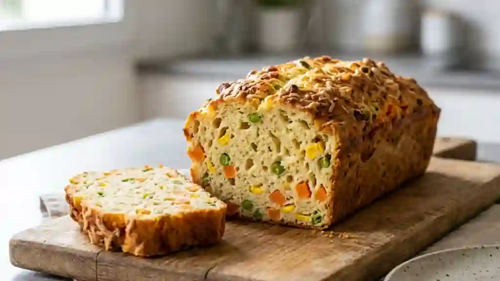 Cake potager fondant au fromage râpé - Photo de présentation