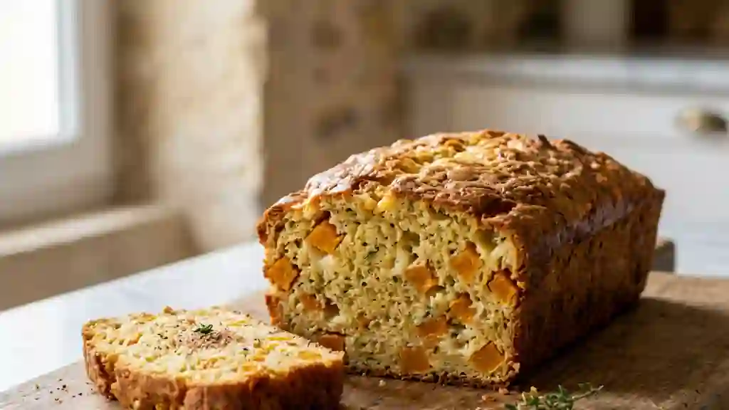 Cake salé fondant au potimarron et muscade - Photo de présentation